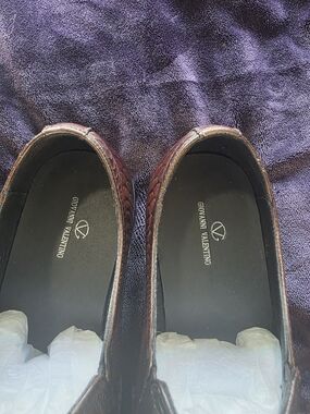Giovanni Valentino Brown Crocodile Embossed Loafers Size 11